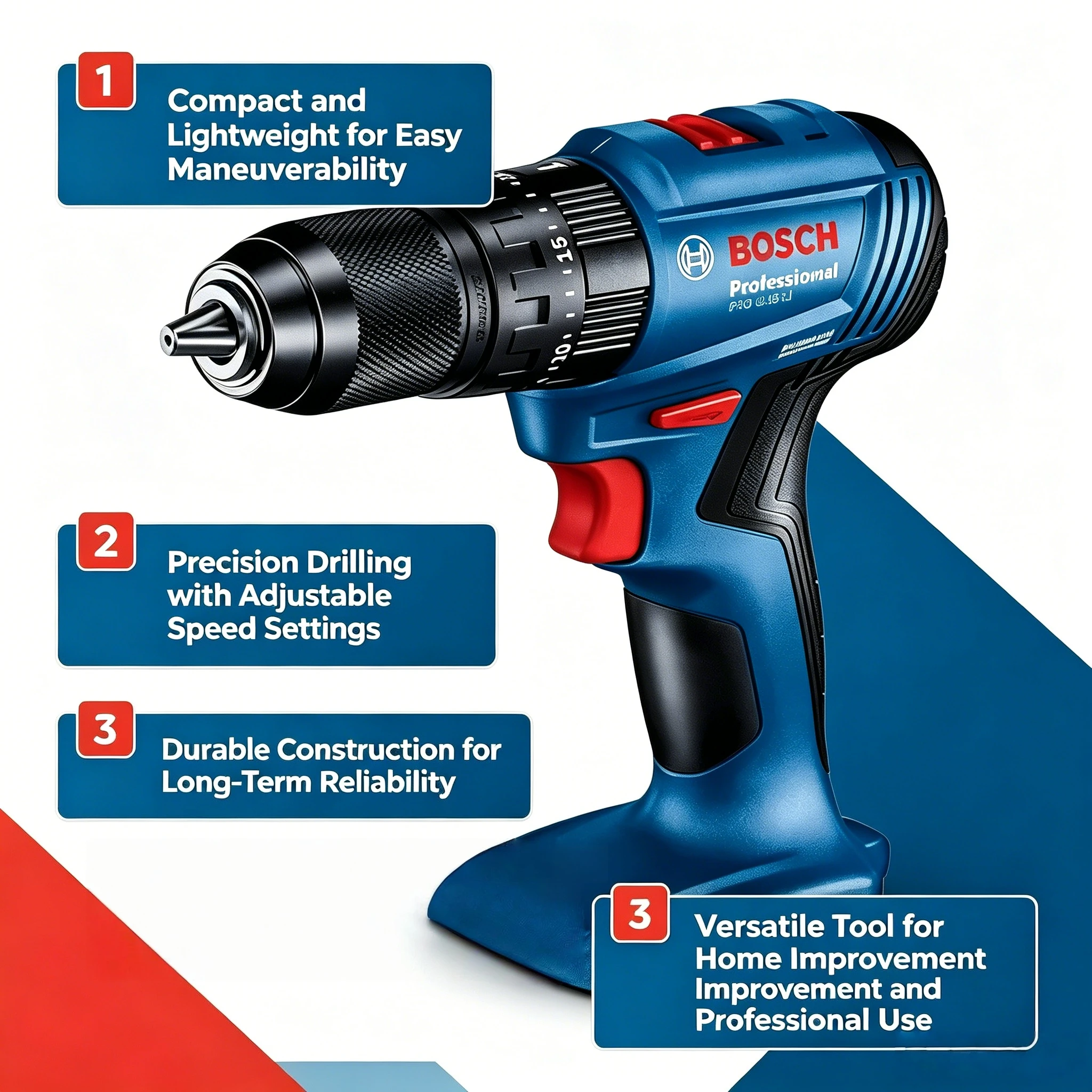 Cordless Drill Driver - Perceuse à percussion sans fil Bosch