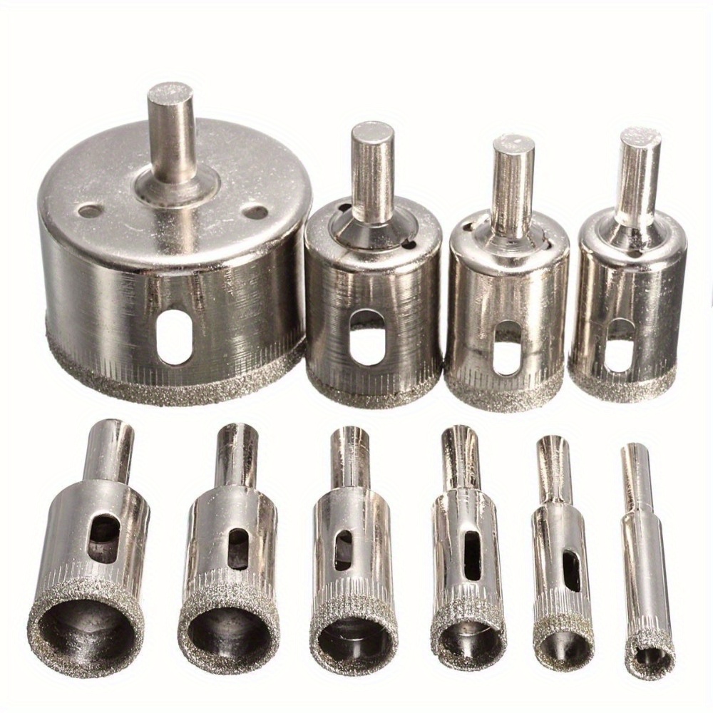 Power Tools Set - Jeu de 10 forets diamantés pour