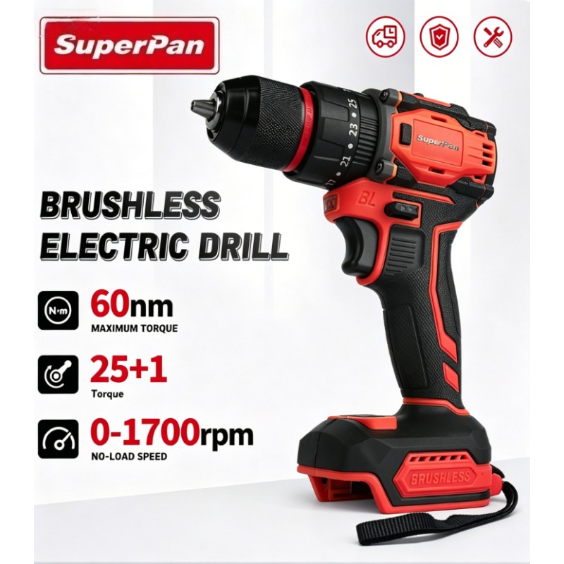 Cordless Drill Driver - Perceuse sans fil Superpan 60 Nm