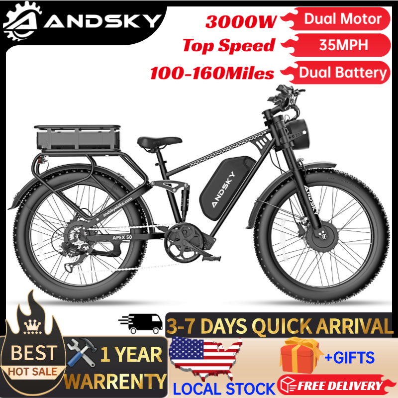 Power Tools World - Vélo électrique tout-terrain ANDSKY Apex50 AWD