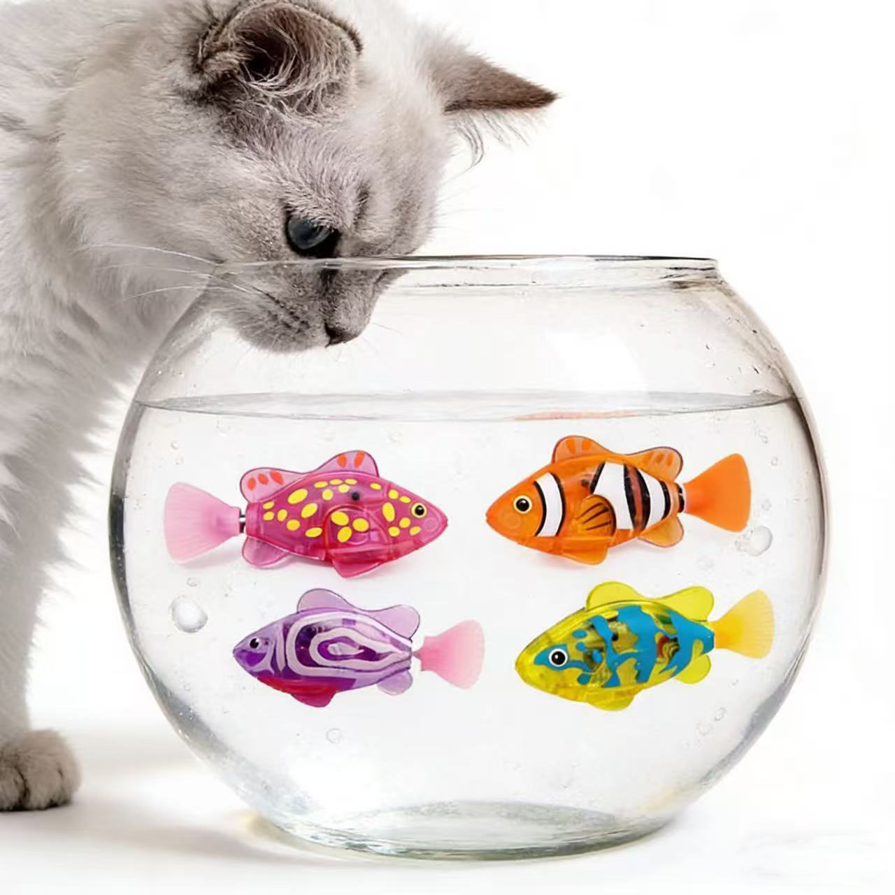 Power Tools Cat - Jouet pour chat LED interactif, poisson